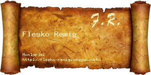 Flesko Remig névjegykártya